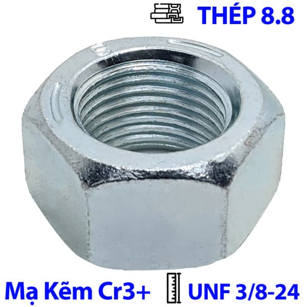 Tán Thép Mạ Kẽm Trắng Cr3+ GR 5 UNF 3/8-24
