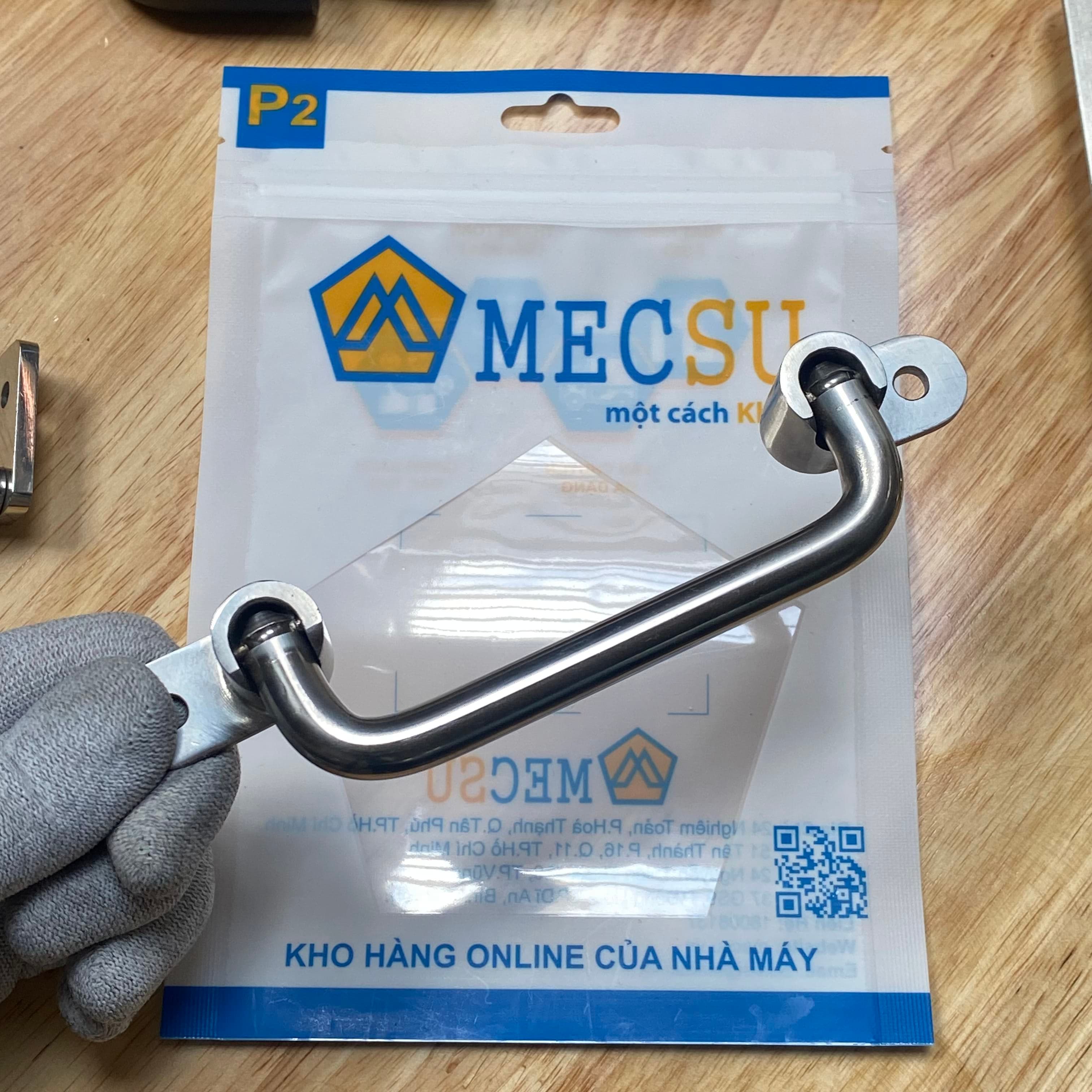 Tay Nắm Cửa Chữ U Dạng Gập Inox 304 Đánh Bóng Phi 18 mm x L 180 mm (UWFASNS180)