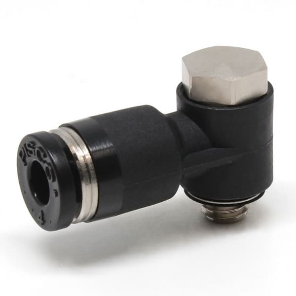 Đầu Nối Nhanh Khí Nén Cong 90° Đầu Lục Giác Trụ Ren Ngoài Pisco PH6-M5