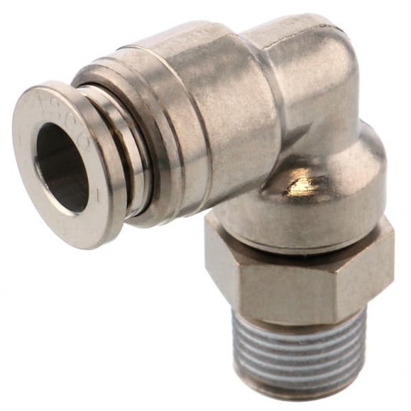 Đầu Nối Nhanh Khí Nén Dạng Cong 90° Ren Ngoài Pisco KL8-03-1-F