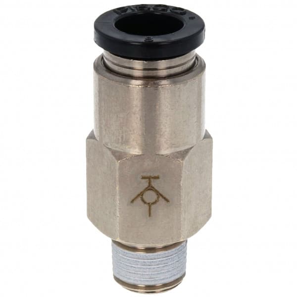 Đầu Nối Nhanh Khí Nén Dạng Thẳng Ren Ngoài Có Van Tự Ngắt Pisco PSC6-02M