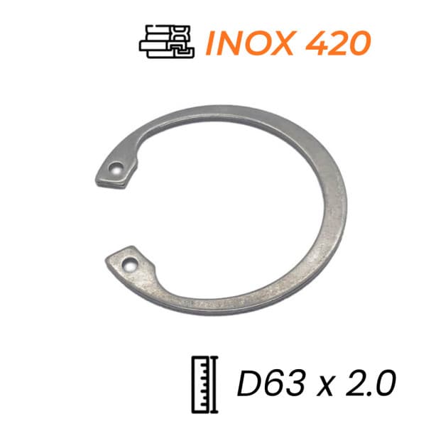 Phe Gài Lỗ Inox 420 DIN472 D63x2.0