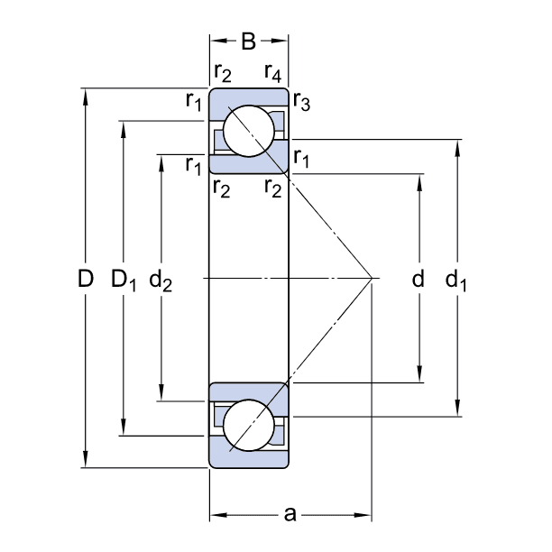 Bản vẽ kỹ thuật Vòng Bi Kim Vỏ Dập Loại Hở 12x16x10mm SKF PER.7003 CDGATP/P4B