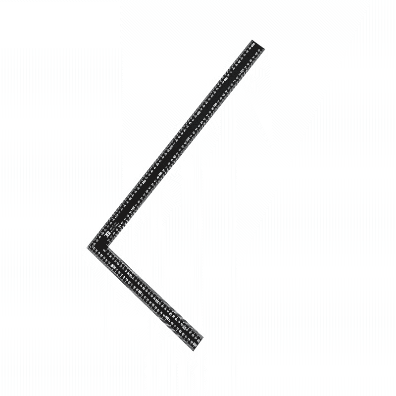 Thước Thợ Mộc Ke Chữ L Thép Đen 40x60 cm Bosi BS181360