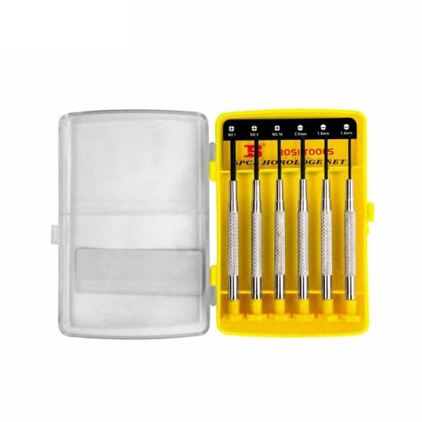 Bộ Tua Vít Sửa Đồng Hồ 6 Chi Tiết PH00 PH0 PH1 1.4-2.5 mm Bosi BS468068