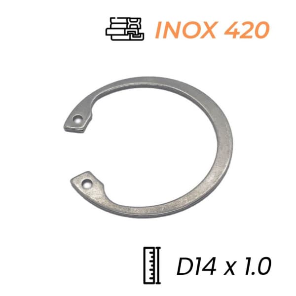 Phe Gài Lỗ Inox 420 DIN472 D14x1.0 (10Cái/Bịch)