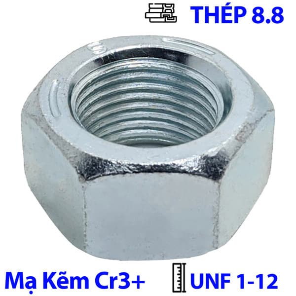 Tán Thép Mạ Kẽm Trắng Cr3+ GR 5 UNF 1-12