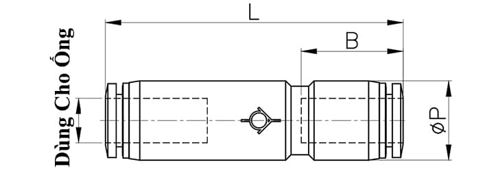 Bản vẽ kỹ thuật Van Một Chiều Dạng Ống CDC CVPU04