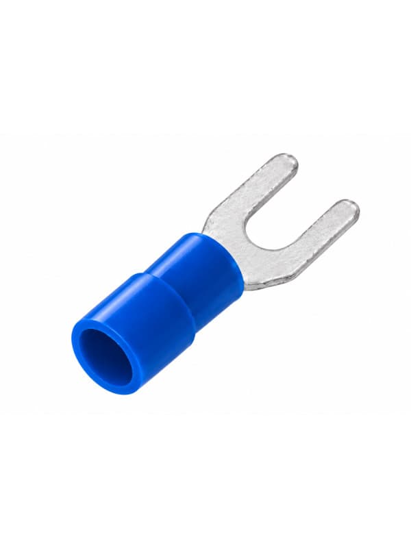 Đầu Cosse Chĩa Chữ Y Cách Điện Nylon Màu Xanh Dương KST 2 mm2 SNYB2-3.2