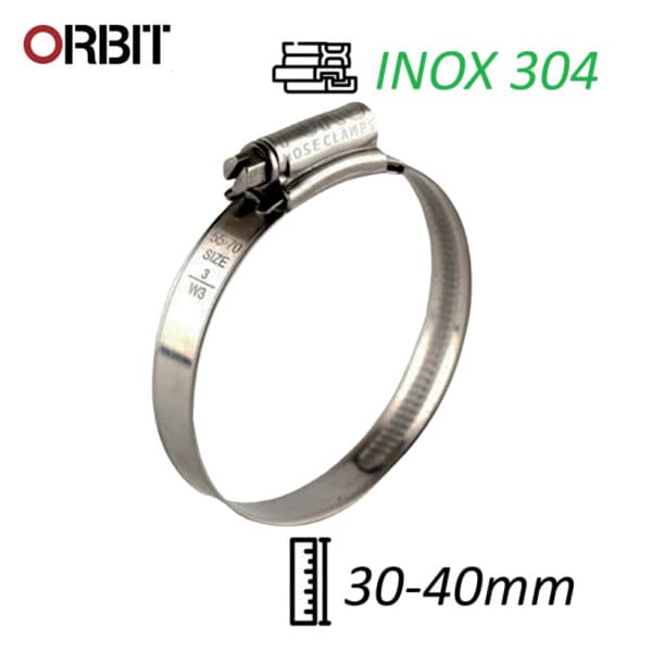 Đai Siết Cổ Dê Inox 304 - Orbit Dùng Cho Ống 30-40mm