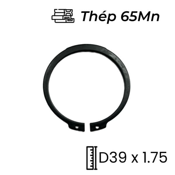 Phe Gài Trục Thép 65Mn DIN471 D39x1.75 (10Cái/Bịch)