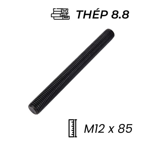 Guzong Thép Đen 8.8 M12x85