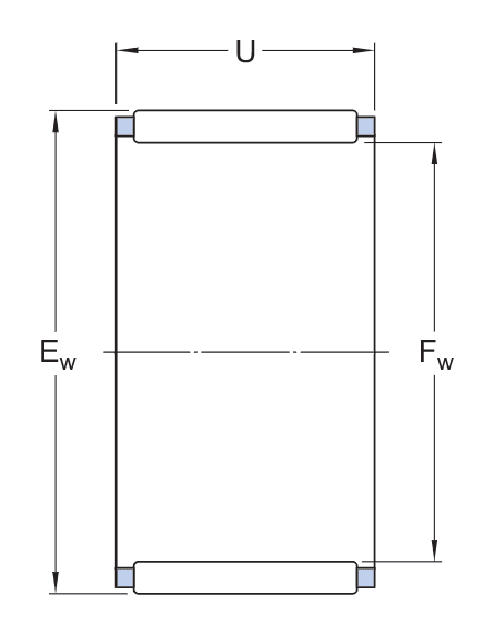 Bản vẽ kỹ thuật Vòng Bi Kim Với Lồng Giữ 16x20x17mm SKF K 16X20X17