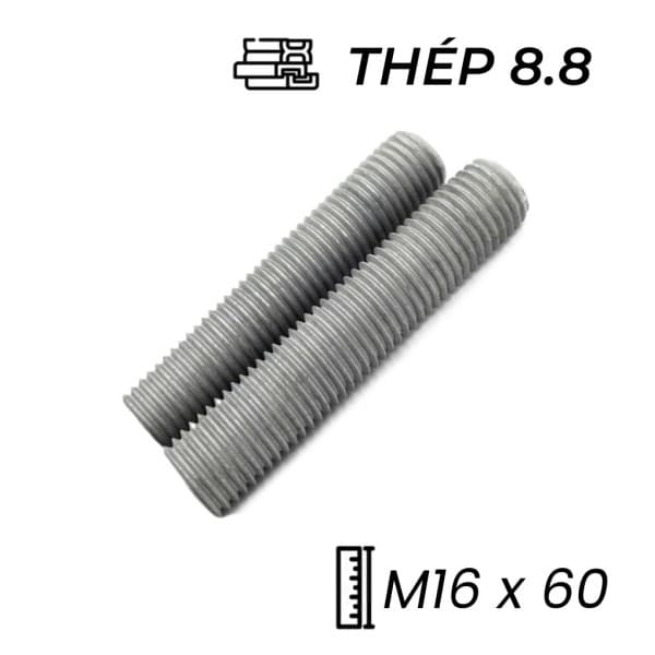 Guzong Thép Nhúng Nóng Kẽm 8.8 M16x60