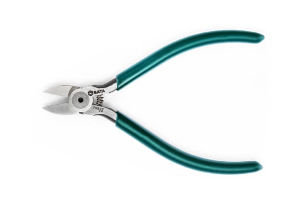 Kìm Cắt Linh Kiện Điện Tử 5 inch Lưỡi Phẳng Có Lò Xo SATA 70633