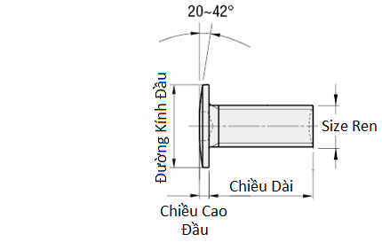 Bản vẽ kỹ thuật Bulong Chìm Đầu Sao Cực Mỏng CBSTSE2-12