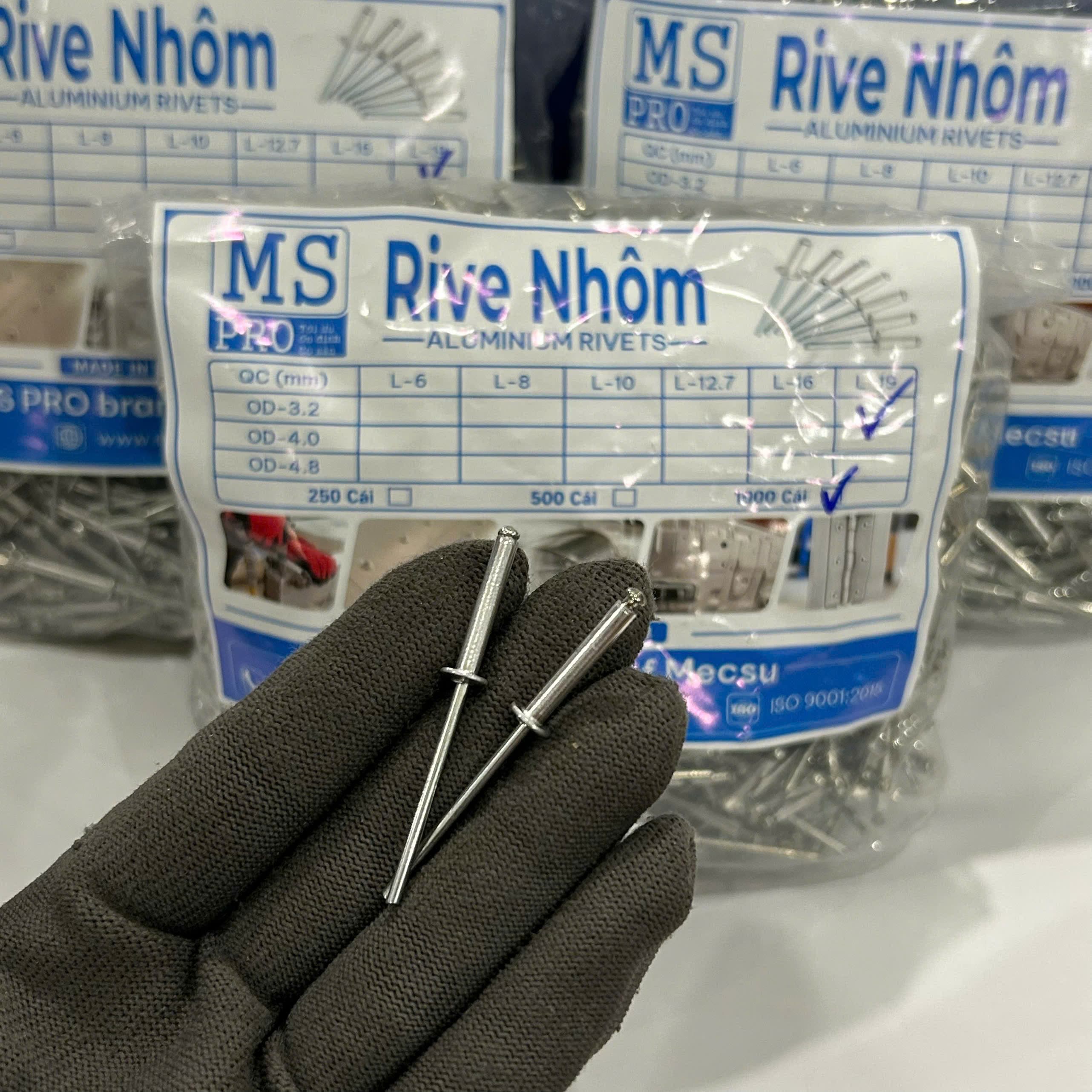 Rivet Nhôm MS-PRO OD3.2x19 mm (1000 Cái)