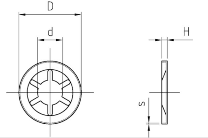 Bản vẽ kỹ thuật Phe Gài Trục Trơn Loại RESS NMG M12 ID10.65xOD21