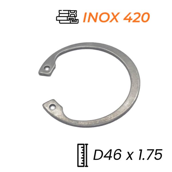 Phe Gài Lỗ Inox 420 DIN472 D46x1.75