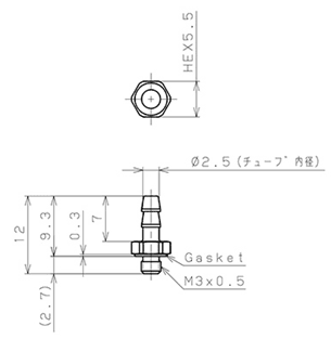 Bản vẽ kỹ thuật Đầu Ngạnh Nối Ống Dạng Thẳng Thân Lục Giác Ren Ngoài Pisco SLC-0425-M3
