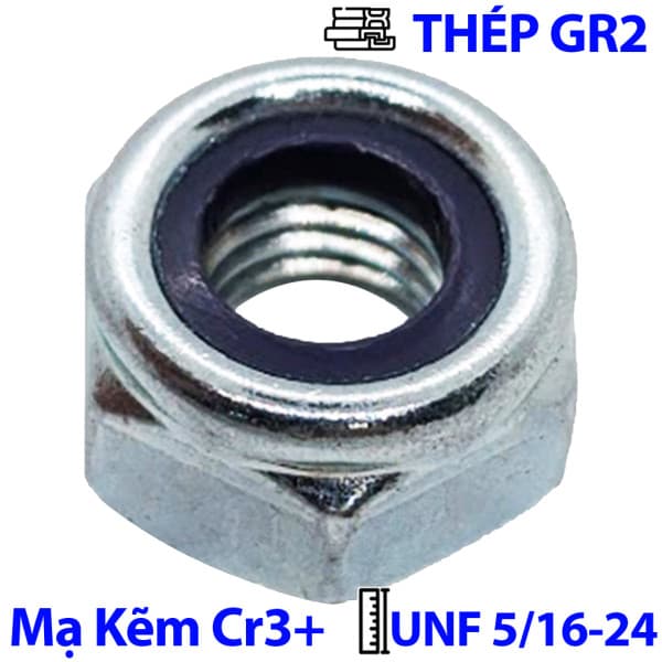 Tán Keo Thép Mạ Kẽm Trắng Cr3+ GR 2 UNF 5/16-24 (NE)