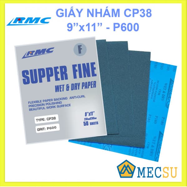 Giấy nhám nước RMC CP38 Độ Nhám 600
