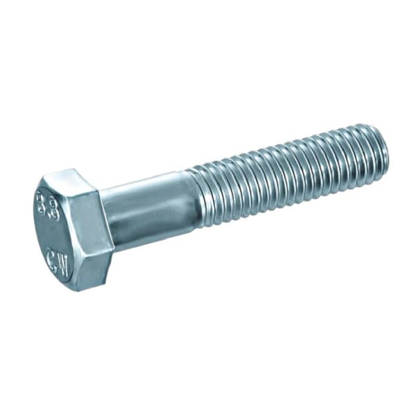 Bulong Mạ Kẽm Trắng Cr3+ 8.8 DIN931 M20x60 Ren Lửng