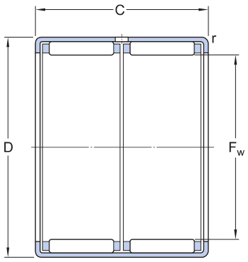 Bản vẽ kỹ thuật Vòng Bi SKF HK 2538
