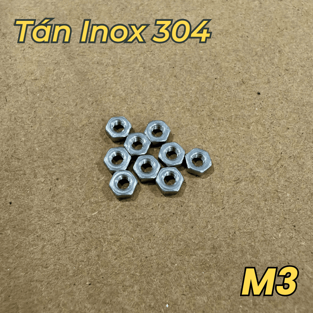 Tán Inox 304 DIN934 M3