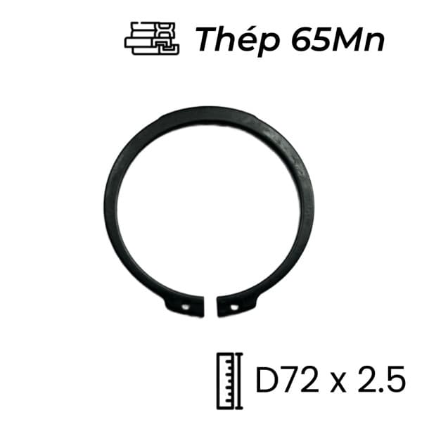 Phe Gài Trục Thép 65Mn DIN471 D72x2.5