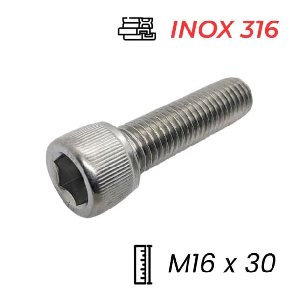 Lục Giác Chìm Đầu Trụ Inox 316 DIN912 M16x30