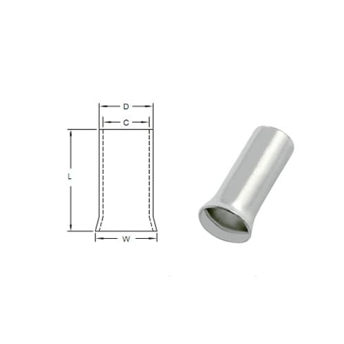 Cosse Pin Rỗng Trần 10mm KST EN10-15