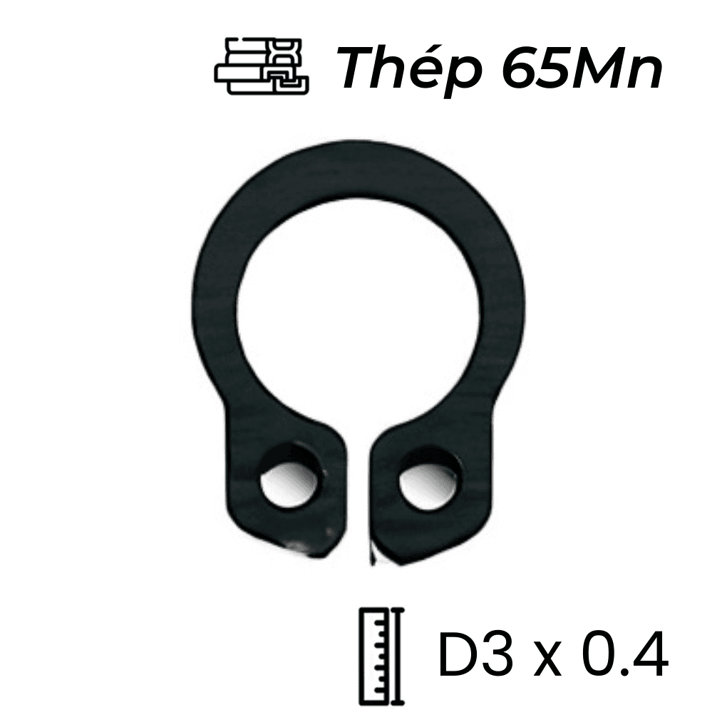 Phe Gài Trục Thép 65Mn DIN471 D3x0.4 (50Cái/Bịch)