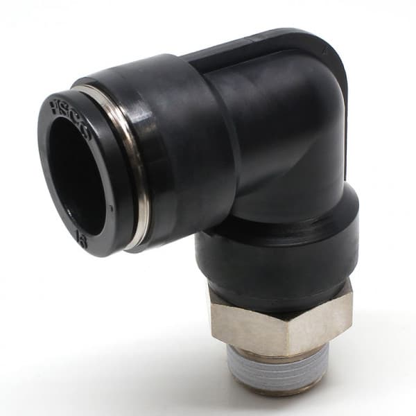Đầu Nối Nhanh Khí Nén Dạng Cong 90° Ren Ngoài Pisco PL16-03W