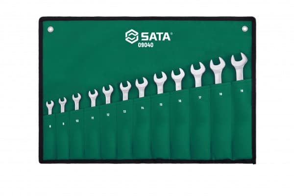 Bộ Cờ Lê Vòng Miệng Tự Động 12 Chi Tiết 8–19 mm SATA 09040