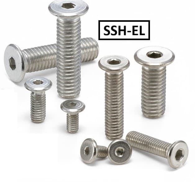 Lục Giác Chìm Đầu Nhỏ Cực Thấp Thép Mạ Niken M10x20 NBK Dòng SSH-EL
