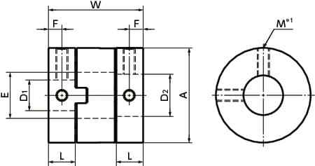 Bản vẽ kỹ thuật Khớp Nối Trục 14 - 15 OD30 NBK Dòng MOR 30