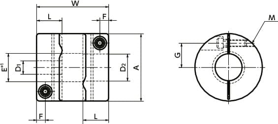 Bản vẽ kỹ thuật Khớp Nối Trục 15 - 15 mm OD34 NBK Dòng XGS 34CS