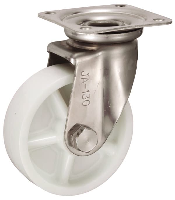Bánh Xe Nylon Càng Inox Xoay Không Phanh D130 UKAI PBDJA-130