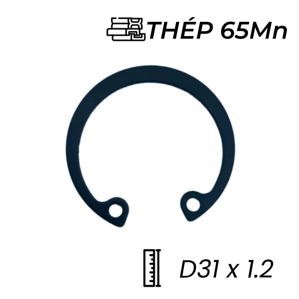 Phe Gài Lỗ Thép 65Mn DIN472 D31x1.2 (10Cái/Bịch)