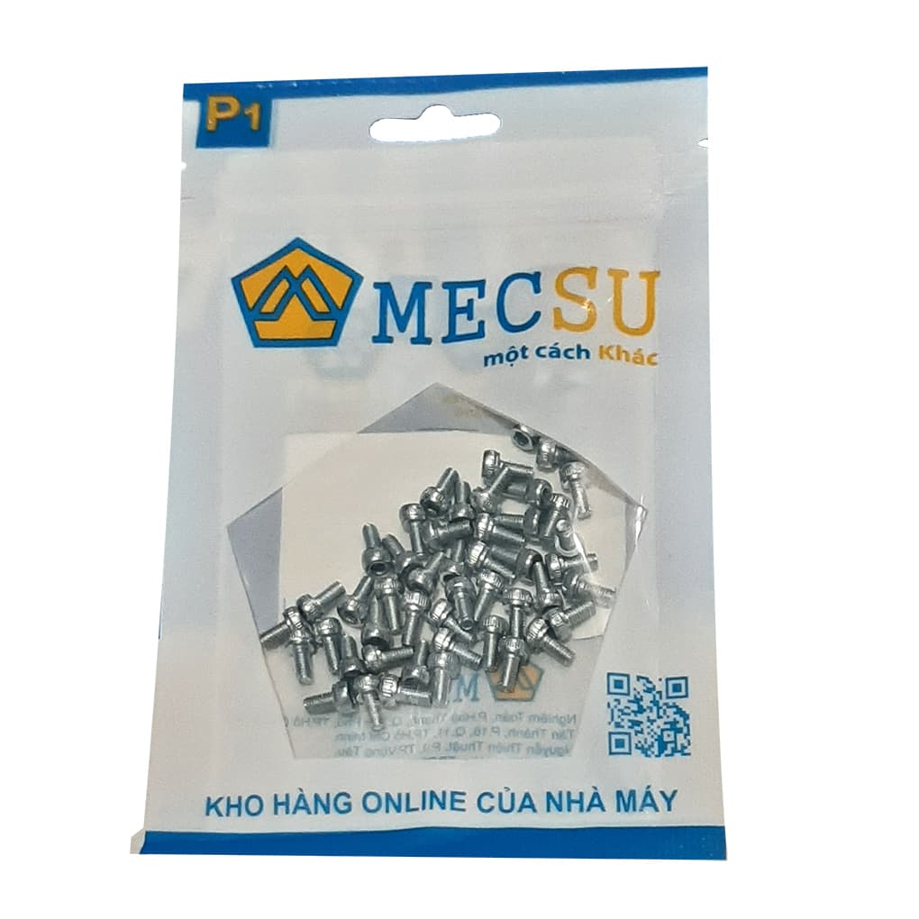 Lục Giác Chìm Đầu Trụ Thép Mạ Kẽm 12.9 DIN912 M3x10 (50Cái/Bịch)