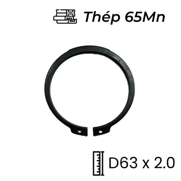 Phe Gài Trục Thép 65Mn DIN471 D63x2.0