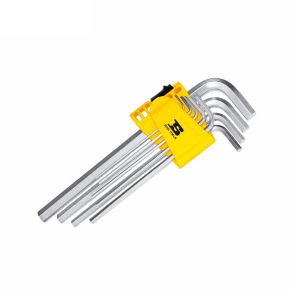 Bộ Lục Giác Đầu Bằng Dài 9 Chi Tiết 1.5-10 mm Bosi BS423173
