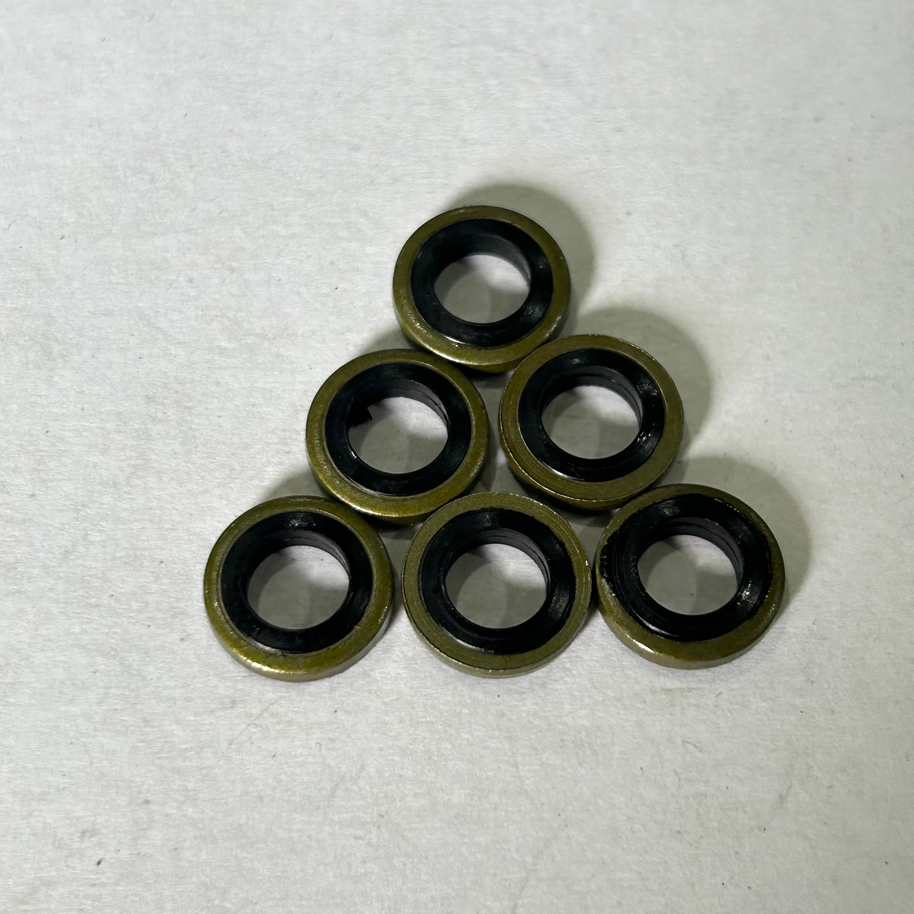 Lông Đền Dầu (Bonded Seal) Cao Su NBR D6 (ID6.4xOD12x2.0)