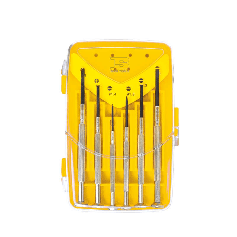 Bộ Tua Vít Sửa Đồng Hồ 6 Chi Tiết PH0 PH1 1.4-3.0 mm Bosi BS468063