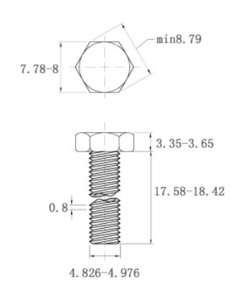 Bản vẽ kỹ thuật Bulong Inox 304 DIN933 M5x18