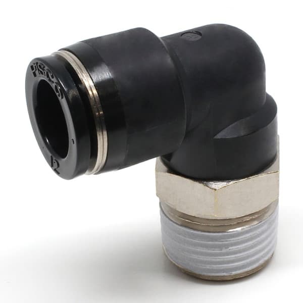 Đầu Nối Nhanh Khí Nén Cong 90° Phi 12mm Ren Ngoài R1/2 Pisco PL12-04