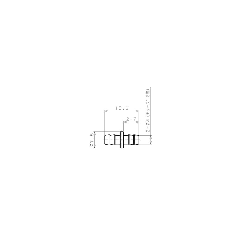 Bản vẽ kỹ thuật Đầu Ngạnh Nối Ống Dạng Thẳng Pisco LU-0640