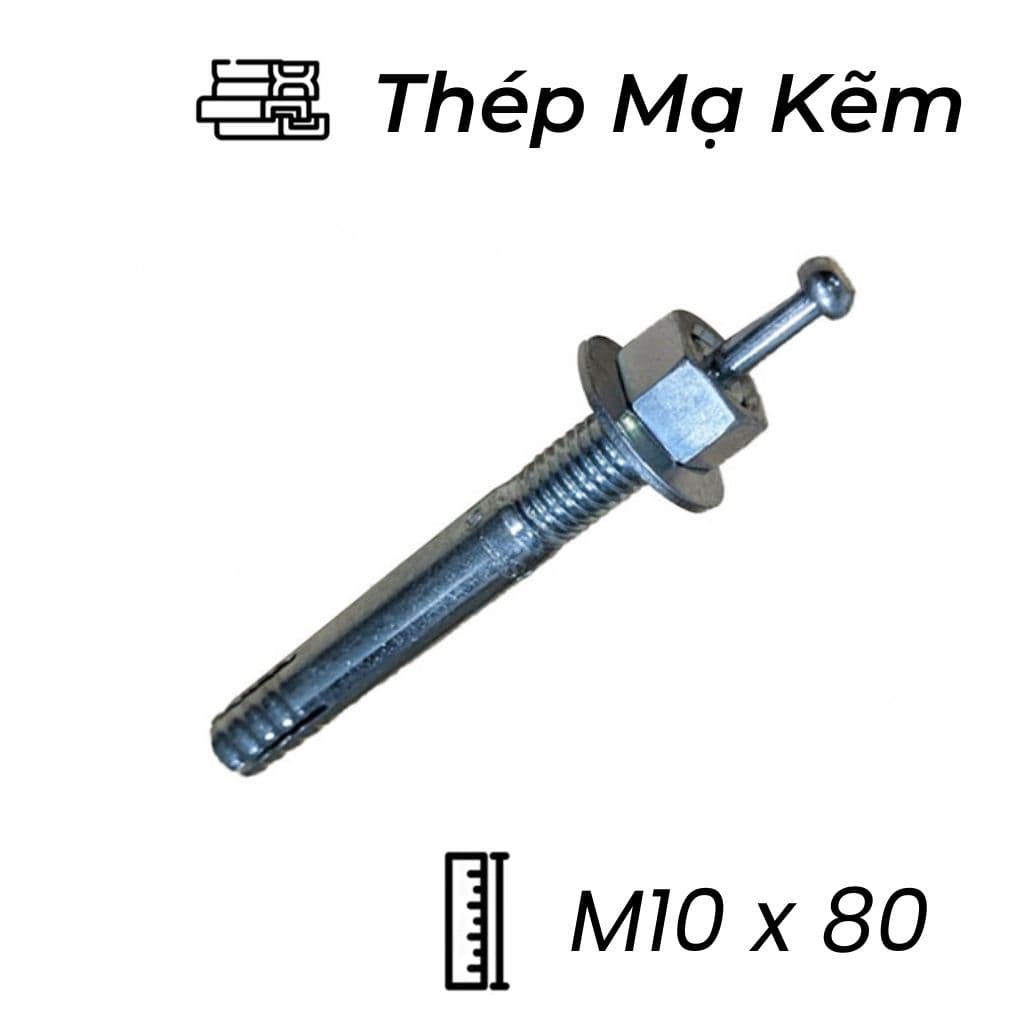 Tắc Kê Nở Đinh Sanko Thép Mạ Kẽm M10x80