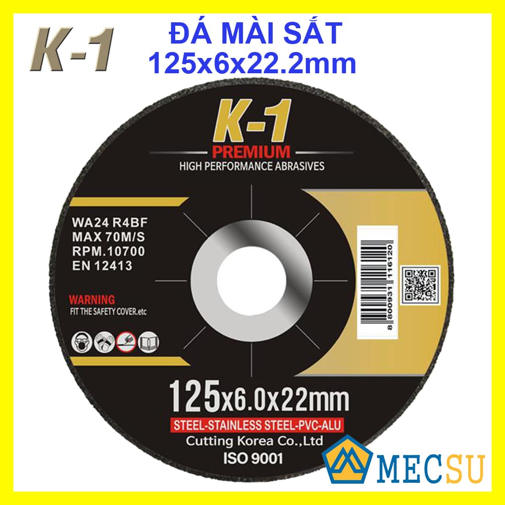 [Ngừng Kinh Doanh] Đá Mài K1 (Màu Đen) 125x6x22.2mm M125D